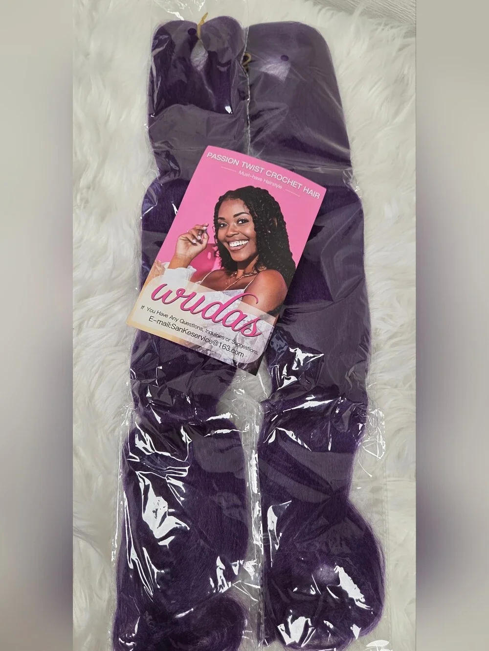 Wildas Passion Twist Crochet Hair - Deep Purple For Festival Braiding Extentions